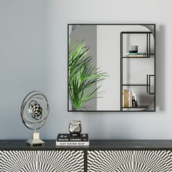 87114 - Wall Mirror Bonita Black 81x81cm