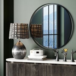 Wall Mirror Bonita Black Ø80cm