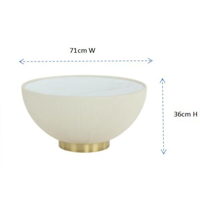 Couchtisch Endless Vegas Weiß Ø71cm