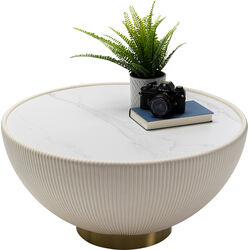 Table basse Endless Vegas blanc Ø71cm