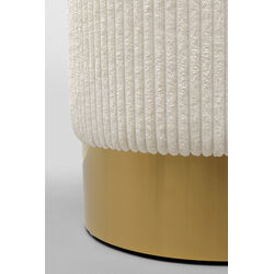 Stool Cherry Beige Cord Brass Ø35cm