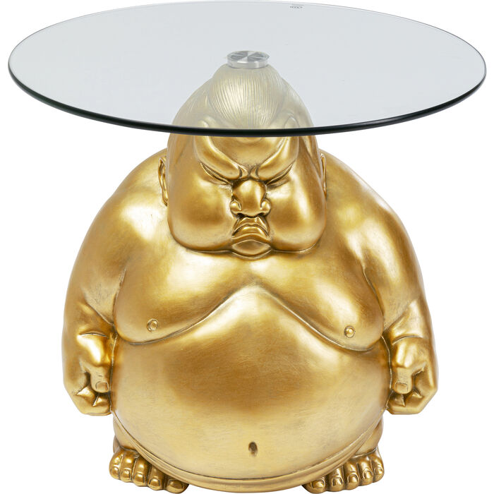 Table d'appoint Monk doré Ø54cm