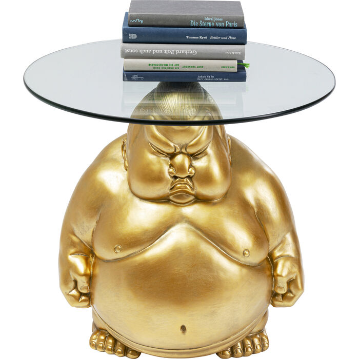 Table d'appoint Monk doré Ø54cm