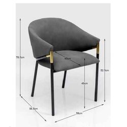 Chair with Armrest Boulevard