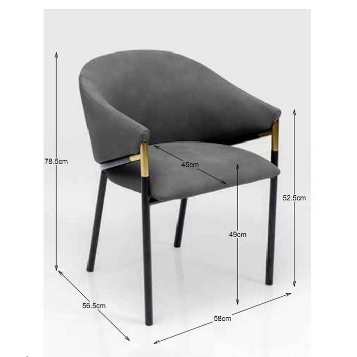 Chair with Armrest Boulevard