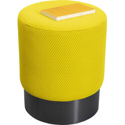 Stool Jody Yellow Mesh Black Ø35cm