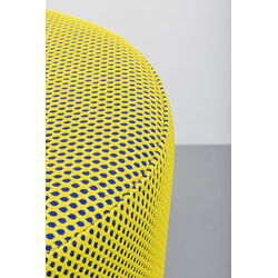 Stool Jody Yellow Black Mesh Black Ø35cm