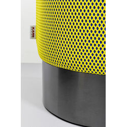 Tabouret Jody jaune noir - Mesh noir Ø35cm