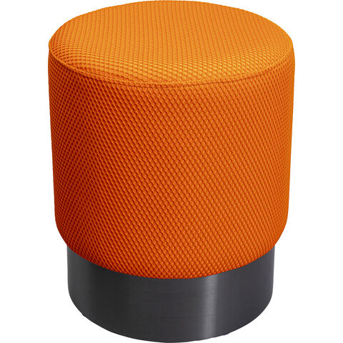 Stool Jody Orange Mesh Black Ø35cm