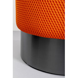 Tabouret Jody orange - Mesh noir Ø35cm