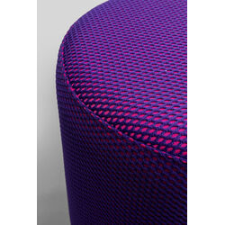 Tabouret Jody violet - Mesh noir Ø35cm