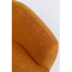 Fauteuil pivotant Peony Fuzzy Caramello