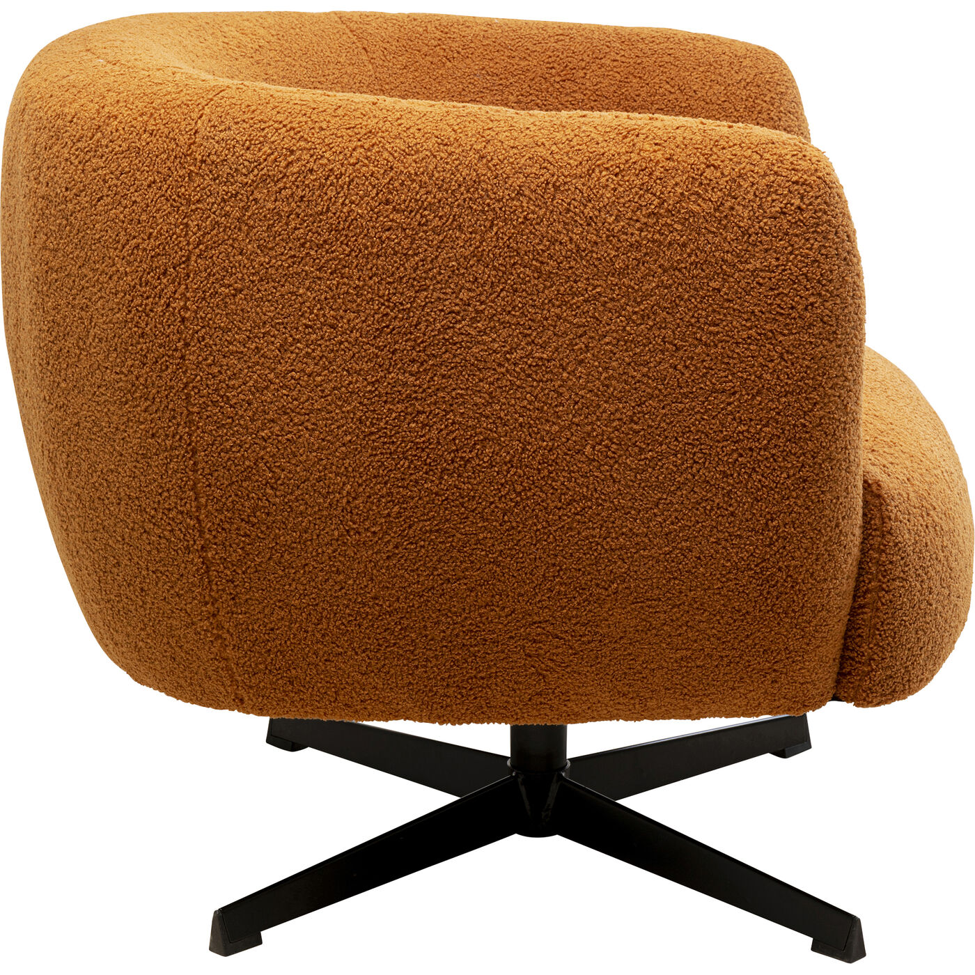 Swivel Armchair Peony Fuzzy Brown KARE Israel