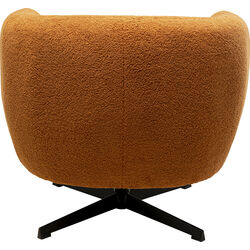 Fauteuil pivotant Peony Fuzzy Caramello