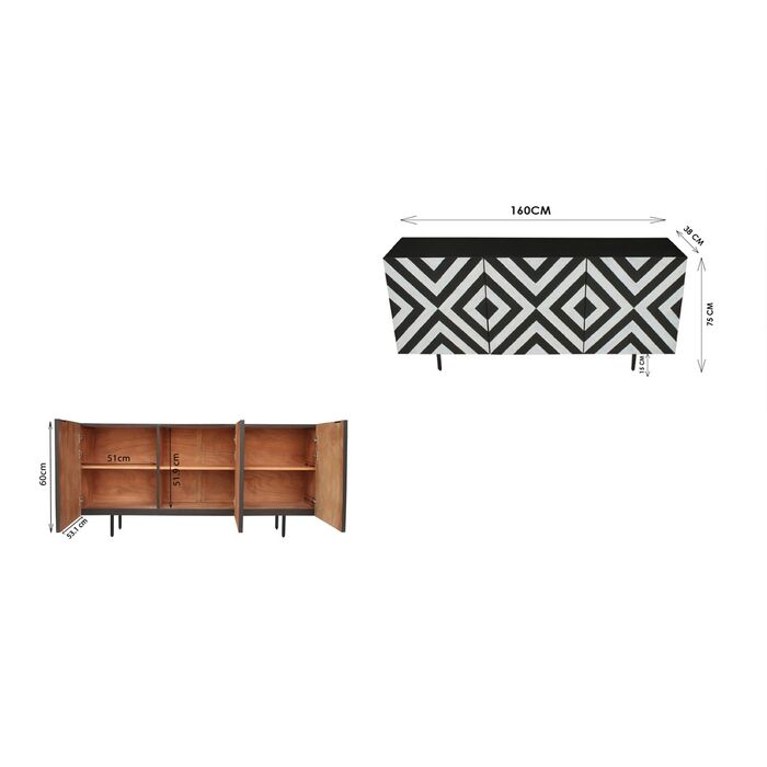 Sideboard Arctic 160x75cm