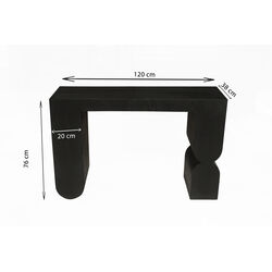 Konsole Curve Schwarz 120x76cm
