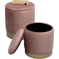 Hocker Cherry Storage Rose Brass (2/Set)