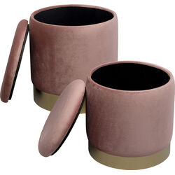 Hocker Cherry Storage Rose Brass (2/Set)