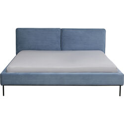 Letto East Side velluto blu 180x200cm