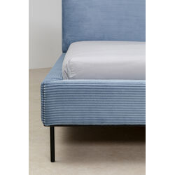 Letto East Side velluto blu 180x200cm