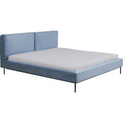 Letto East Side velluto blu 180x200cm