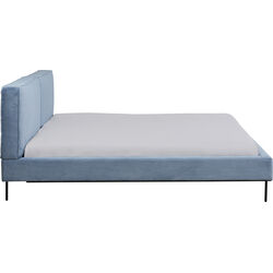 Letto East Side velluto blu 180x200cm