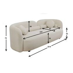 Sofa 3-Sitzer Kelly Boucle 225cm