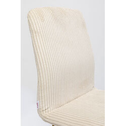 Chaise Lara velours cotelé crème