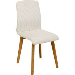 Chaise Lara velours cotelé crème