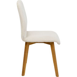 Chaise Lara velours cotelé crème