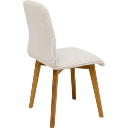 Chaise Lara velours cotelé crème