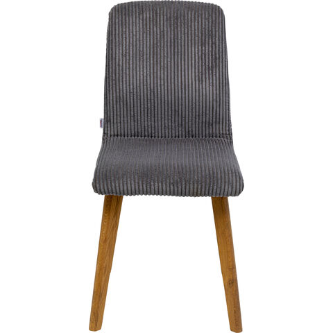 Chaise Lara velours cotelé gris