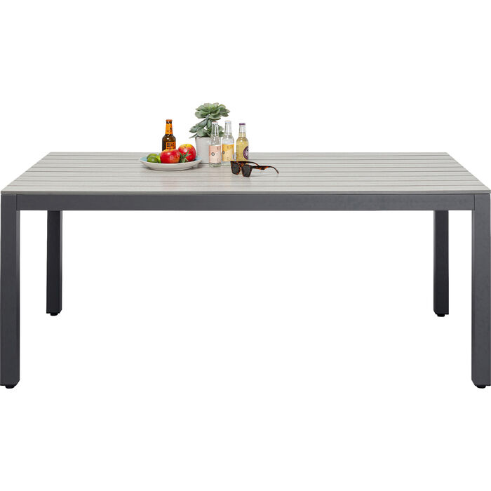 Table Sorrento gris 180x90cm