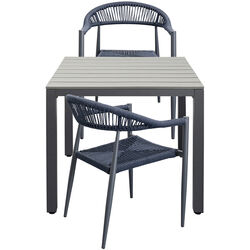 Mesa Sorrento Gris Outdoor 80x80cm