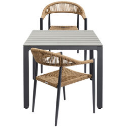 Mesa Sorrento Gris Outdoor 80x80cm