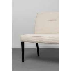 Banquette Ledro velours côtelé crème 165cm