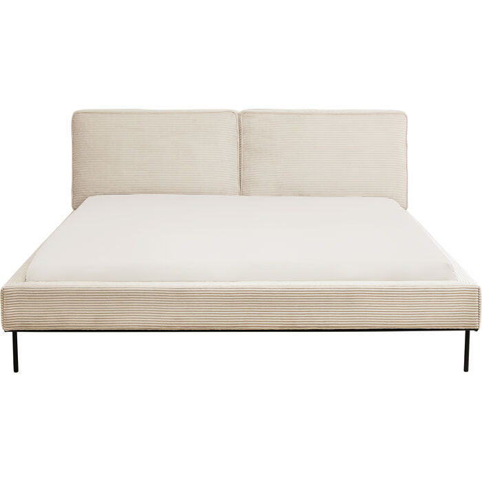 Letto East Side velluto a coste crema 180x200