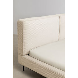 Letto East Side velluto a coste crema 180x200