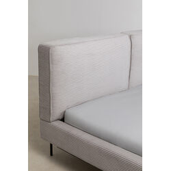 Bett East Side Cord Grau 160x200cm