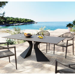 Table Gloria Ceramic Black 180x90cm