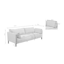Sofa 3-Sitzer Victor Beige 233cm