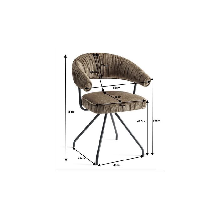 Drehstuhl Arabella Blau