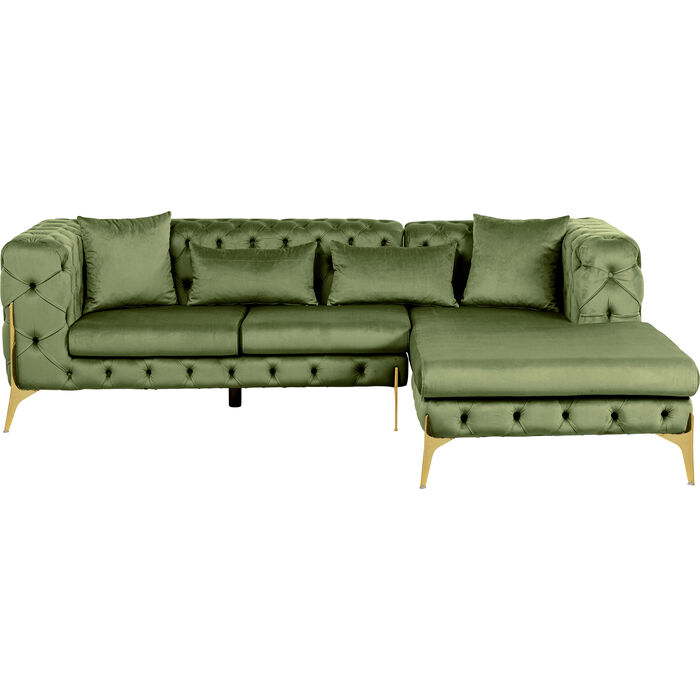 Ecksofa Bellissima Velvet Grün Rechts