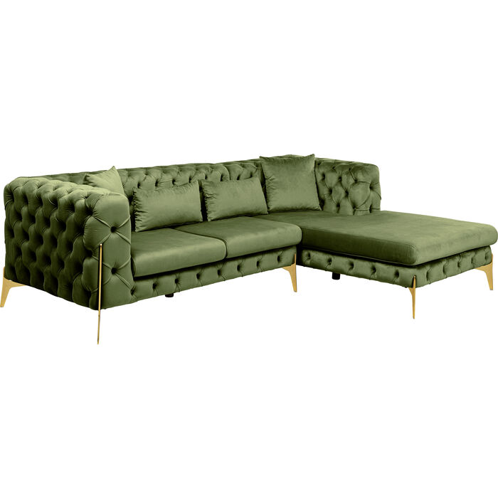 Ecksofa Bellissima Velvet Grün Rechts