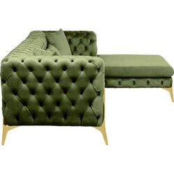 Corner Sofa Bellissima Velvet Green Right