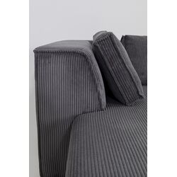 Ecksofa Infinity Ottomane Cord Grau Links