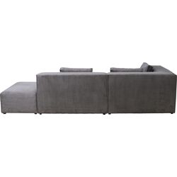 Ecksofa Infinity Ottomane Cord Grau Links