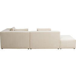 Divano d'angolo Infinity Ottomane cord Crema destr