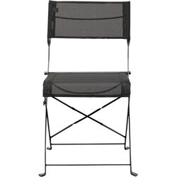 Foldable Chair Balcony Black (2/Set)