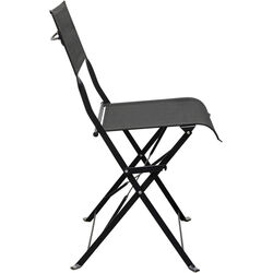 Foldable Chair Balcony Black (2/Set)